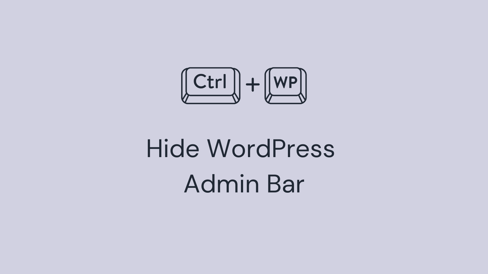 Hide WordPress Admin Bar Guide