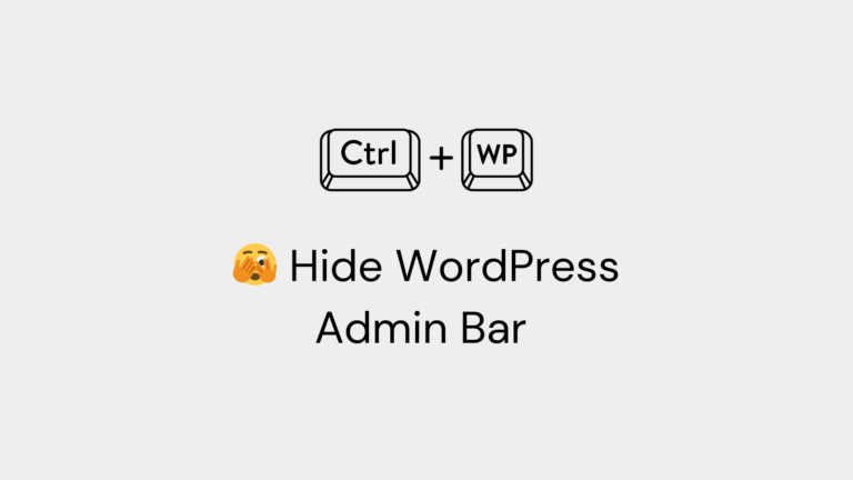 hide wordpress admin bar