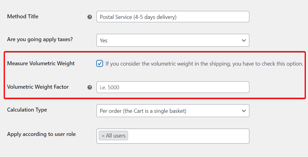 Accurate Volumetric Weight Calculation