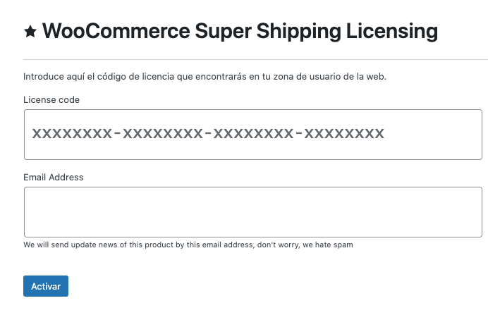 super shipping woocommerce license code