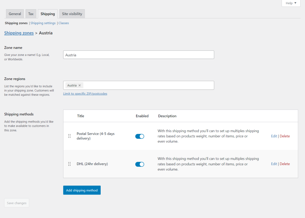 super shipping woocommerce shipping zones