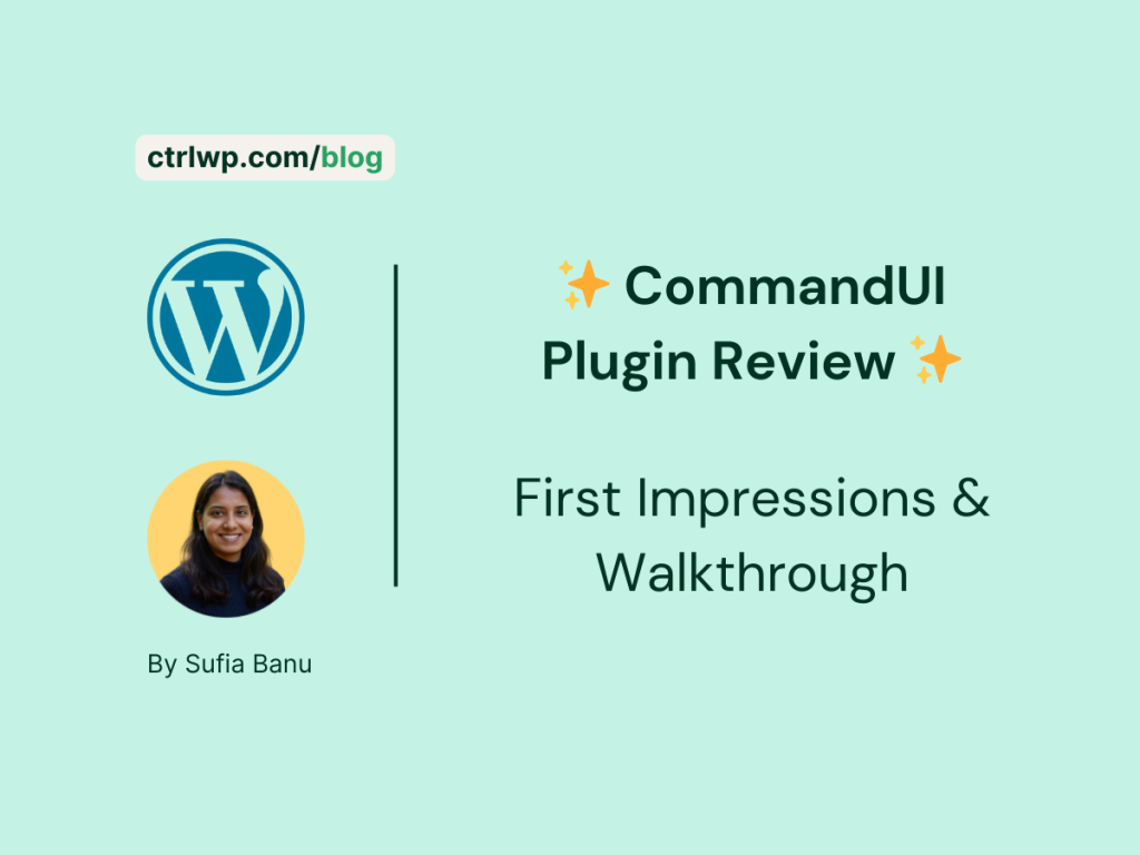 CommandUI Plugin Review