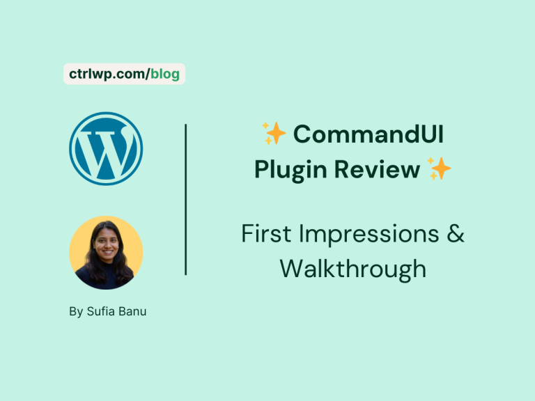 CommandUI Plugin Review