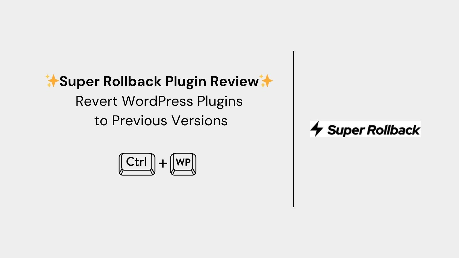 Reviewing Super Rollback Plugin