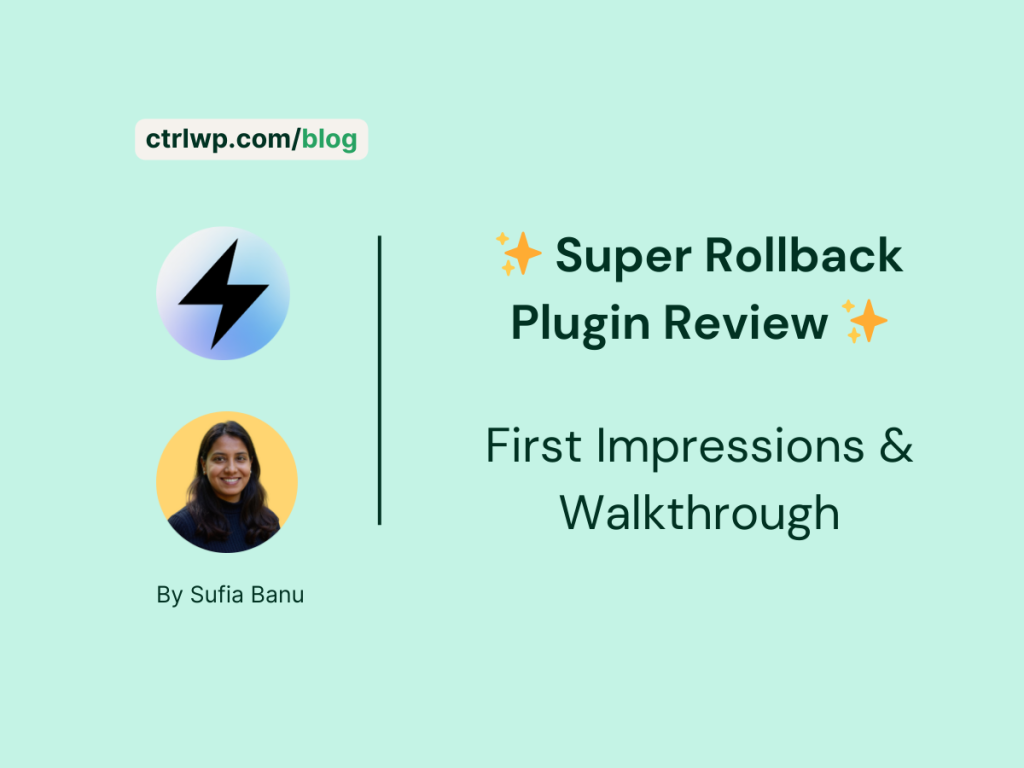 Super Rollback Plugin review