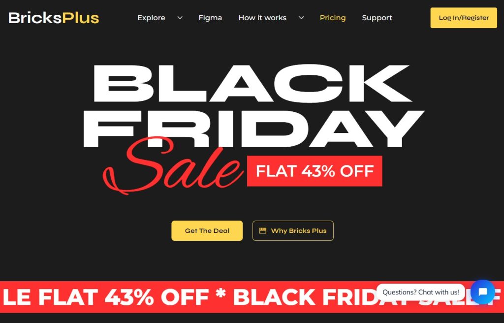 bricks plus black friday cyber monday offers