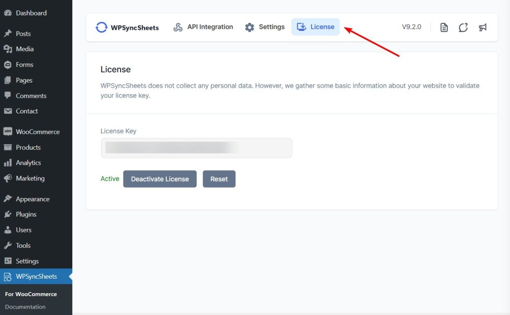 wpsyncsheets for woocommerce license key
