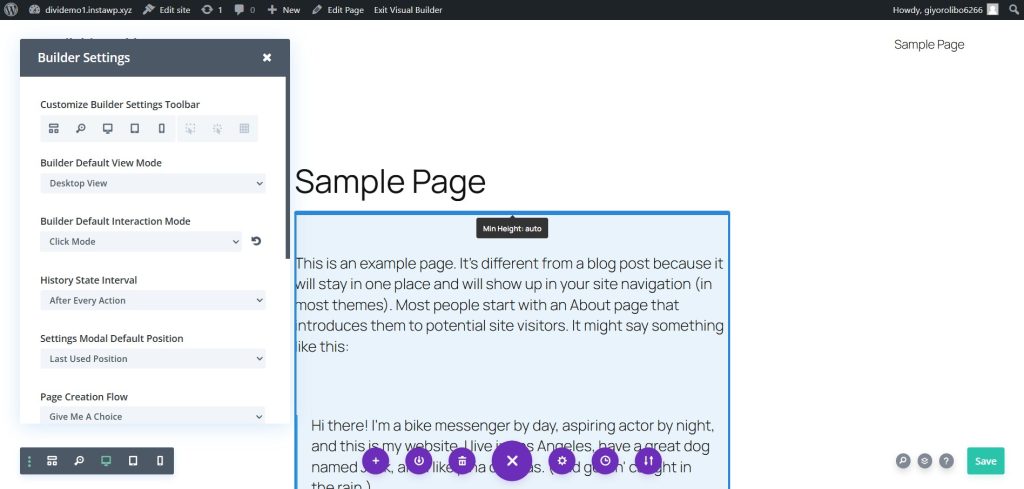 divi page builder