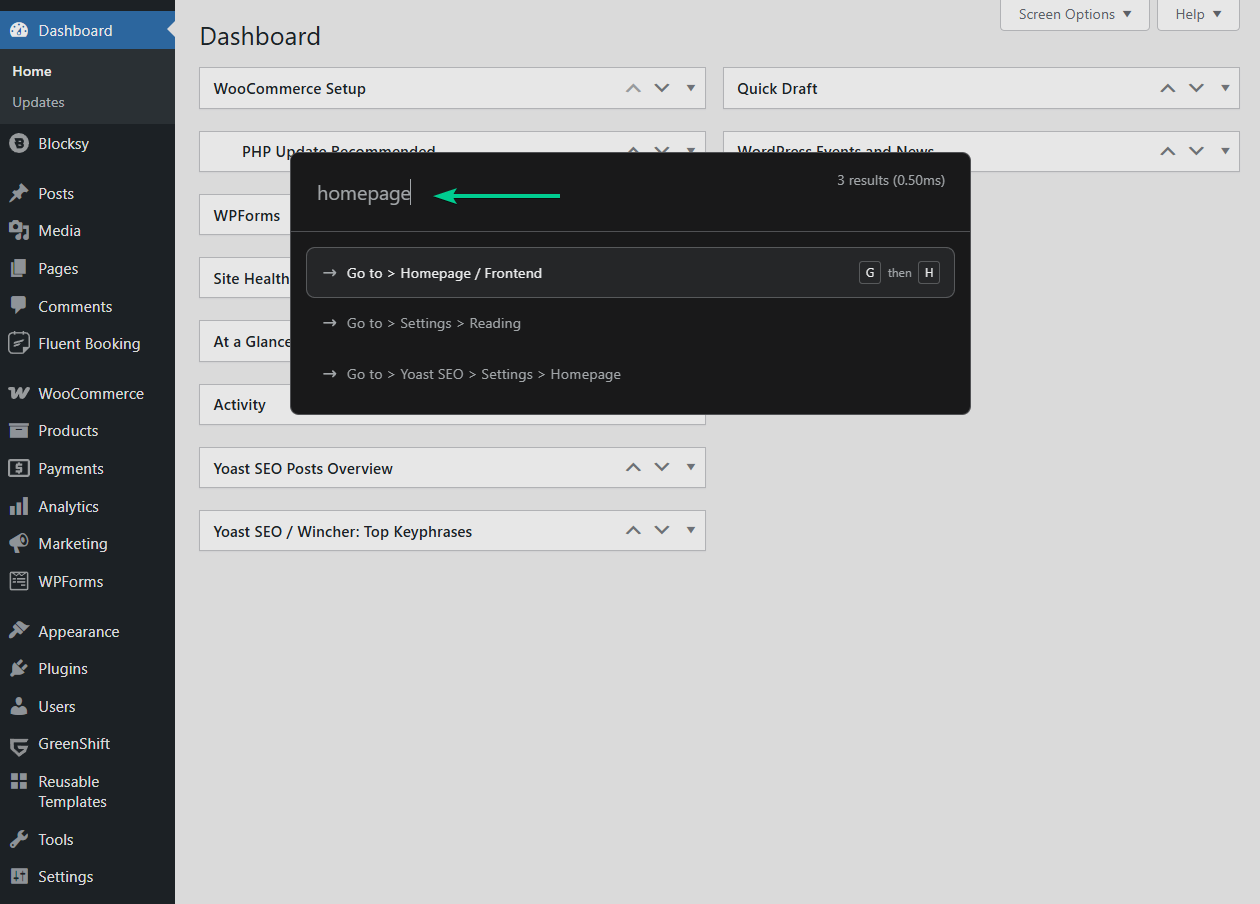 commandui search bar