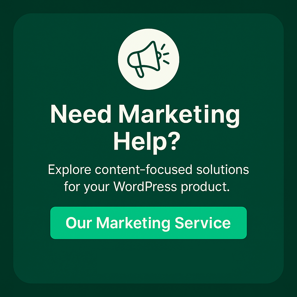 our marketing service banner sidebar