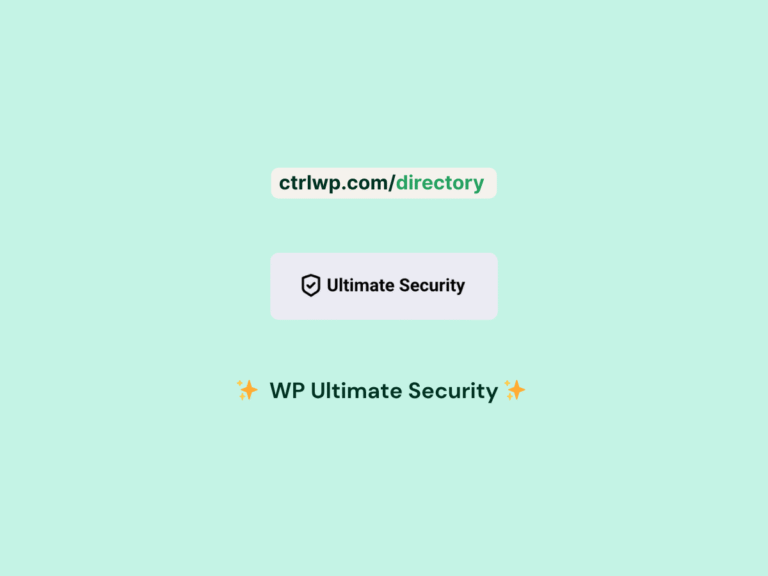 WP Ultimate Security plugin - ctrlwp directory
