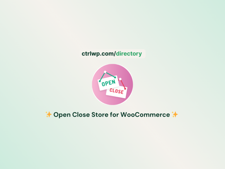 Open Close Store for WooCommerce plugin - ctrlwp directory