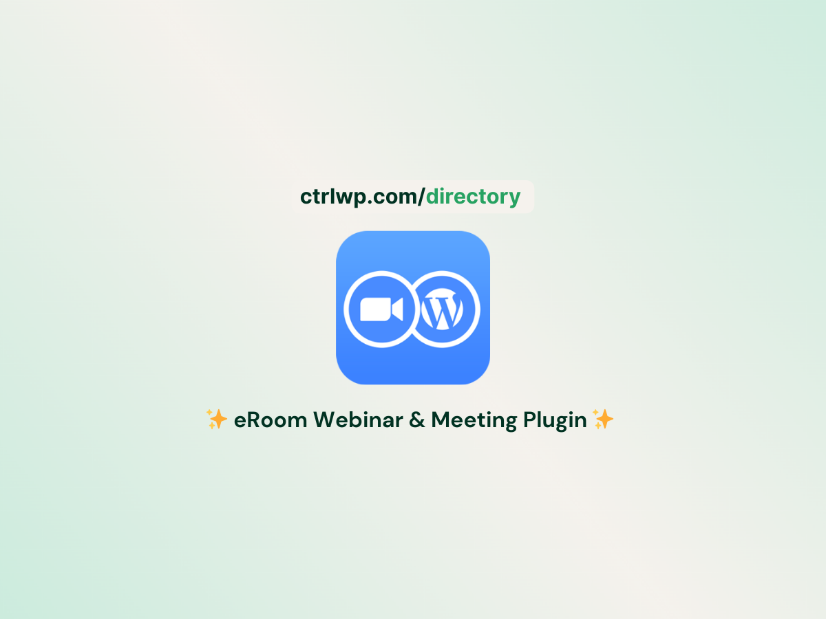 eroom webinar & meeting plugin - ctrlwp directory page